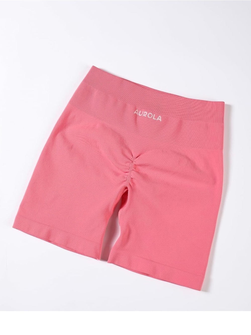 Aurora Pink Seamless Ruched Bike Shorts